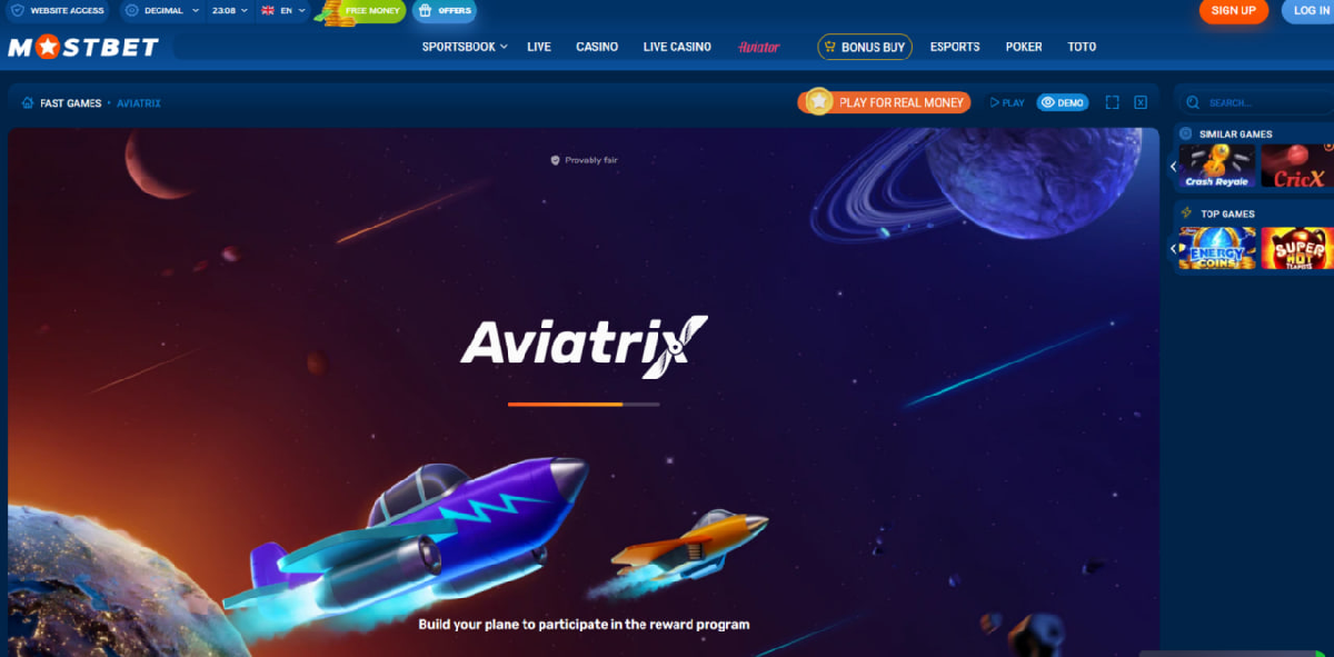 Aviatrix casino interface with rising multiplier and cash-out panel Aviatrix casino interface with rising multiplier and cash-out panel